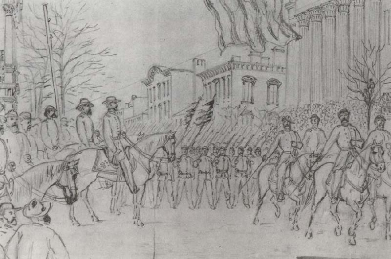 William Waud Sherman Reviewing His Army on Bay Street,Savannah,January Germany oil painting art